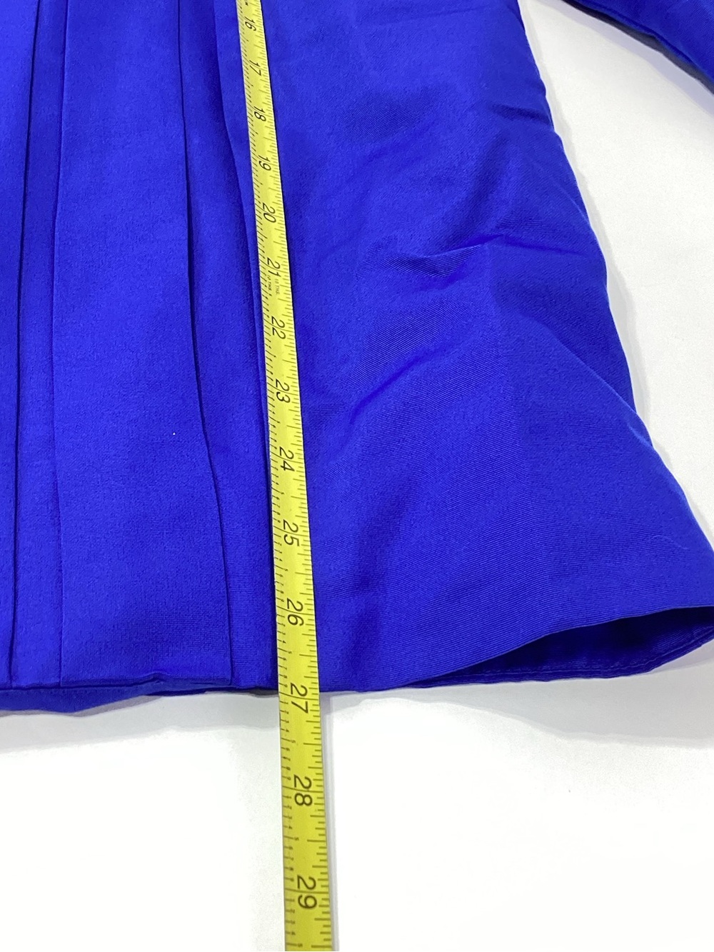 Dennis by Dennis Basso Cobalt Blue Pleated Collar Blazer Jacket XL - Picture 9 of 13